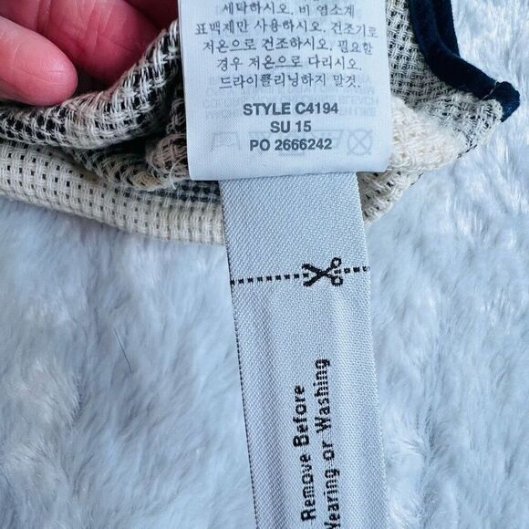 J. Crew Womens Black & White Geometric Knee Length The Pencil Skirt Size 4 - Picture 6 of 7
